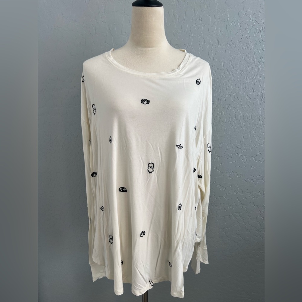 Disney Star Wars long sleeve with embroidered characters shirt size 3X